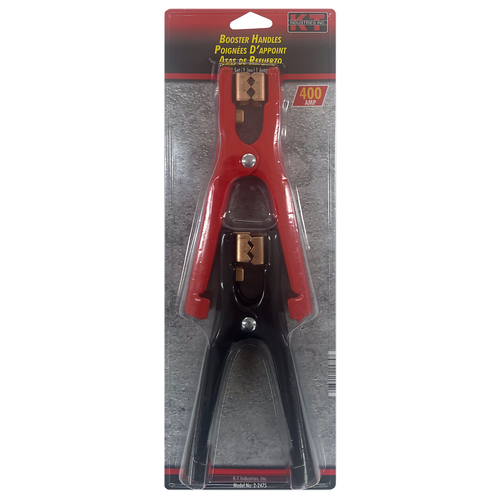 K-T Industries Battery Charger Clamps — 400 Amps, Steel, Insulated, Model# 2-2475
